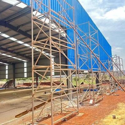 ورشة عمل فولاذية معزولة مع إطار فولاذ H مطلي أو مصقول