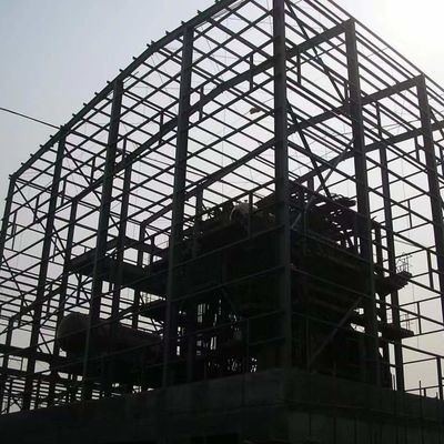 هيكل فولاذي مسبق الهندسة قاعة بناء مبنى للمستودع / ورشة العمل