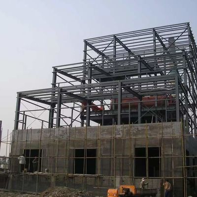هيكل فولاذي مسبق الهندسة قاعة بناء مبنى للمستودع / ورشة العمل