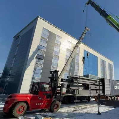 مبنى مكاتب متعدد الطوابق من البنية الفولاذية الجاهزة للعمل والعيش