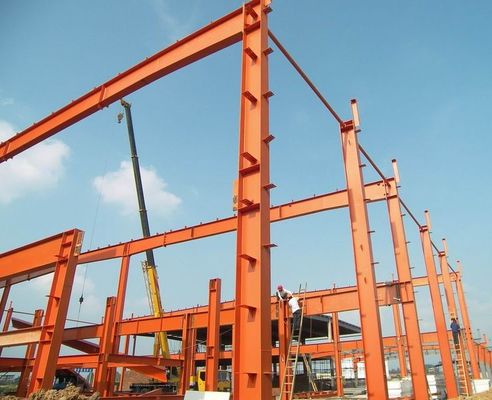 ورشة عمل لهياكل الصلب الصناعي مع دعامة الركبة الفولاذية الزاوية و PVDF