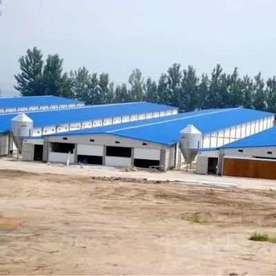سهلة تجميع التصميم المحمول منخفض التكلفة بيت الدواجن هيكل الفولاذ