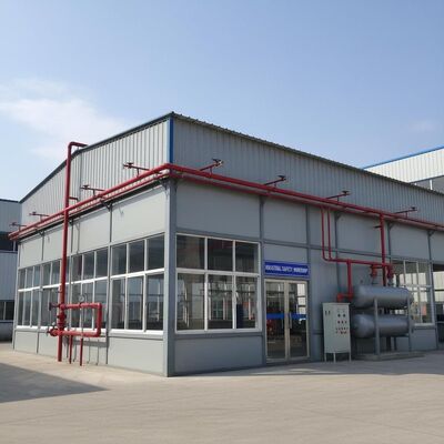 ورشة عمل الصلب المقاوم للنار بما في ذلك نظام حماية ضد الحرائق الاختياري مصمم لتلبية معايير السلامة الصناعية الصارمة