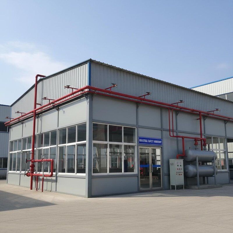 ورشة عمل الصلب المقاوم للنار بما في ذلك نظام حماية ضد الحرائق الاختياري مصمم لتلبية معايير السلامة الصناعية الصارمة